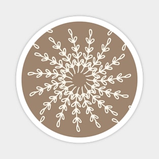 Foliage Pinwheel in soft coll brown and cream Magnet